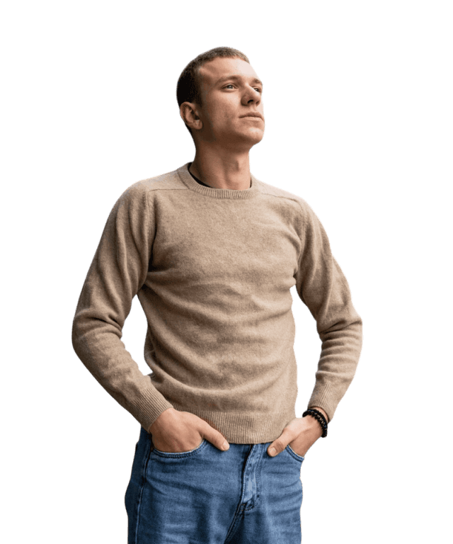 Lush forest with tall trees and sunlight filtering through the leaves